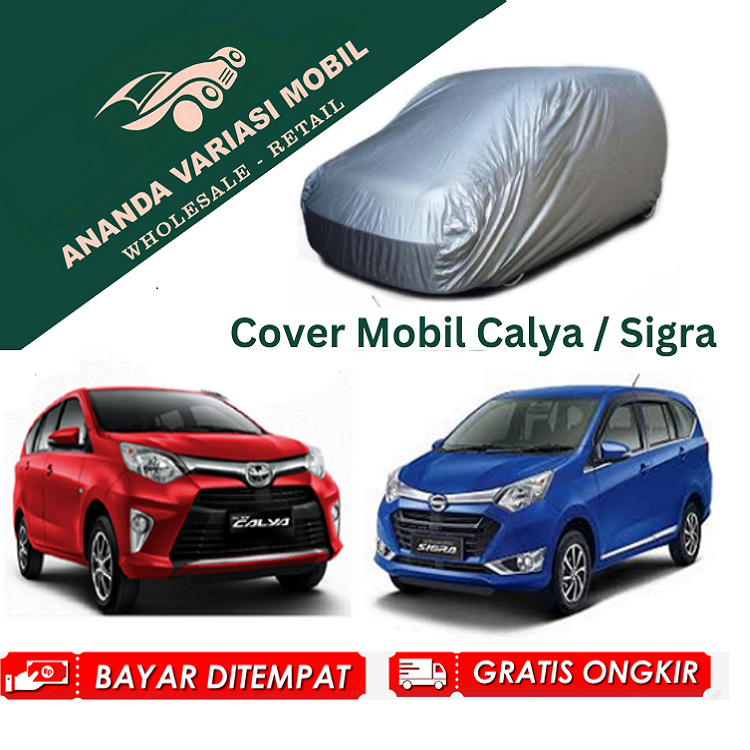 Sarung Mobil Body Cover Silver Mobil Calya dan Sigra Silver Aksesoris Eksterior Mobil AVM