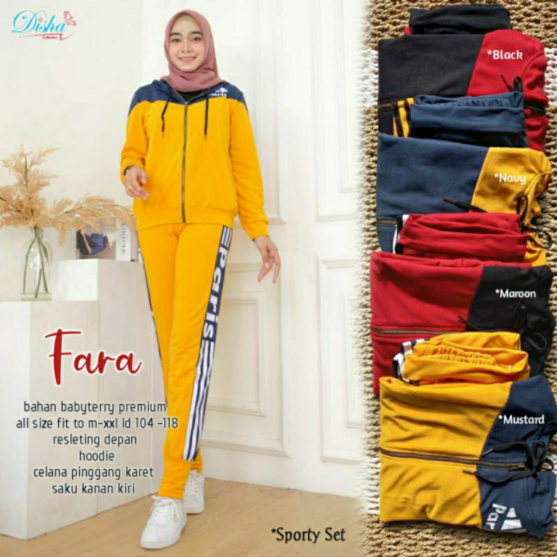 FARA sporty set**bahan babytery premium by Original berlabel Disha collection