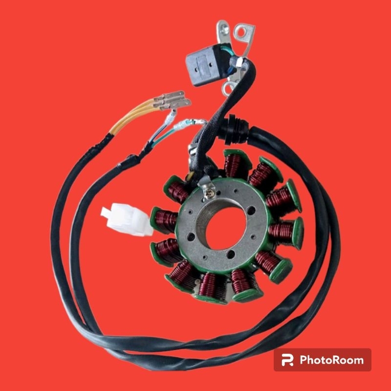 spul/stator comp 12vole DC 93mm lobang3 for Viar karya 150cc 200cc 300cc dll motor rodatiga