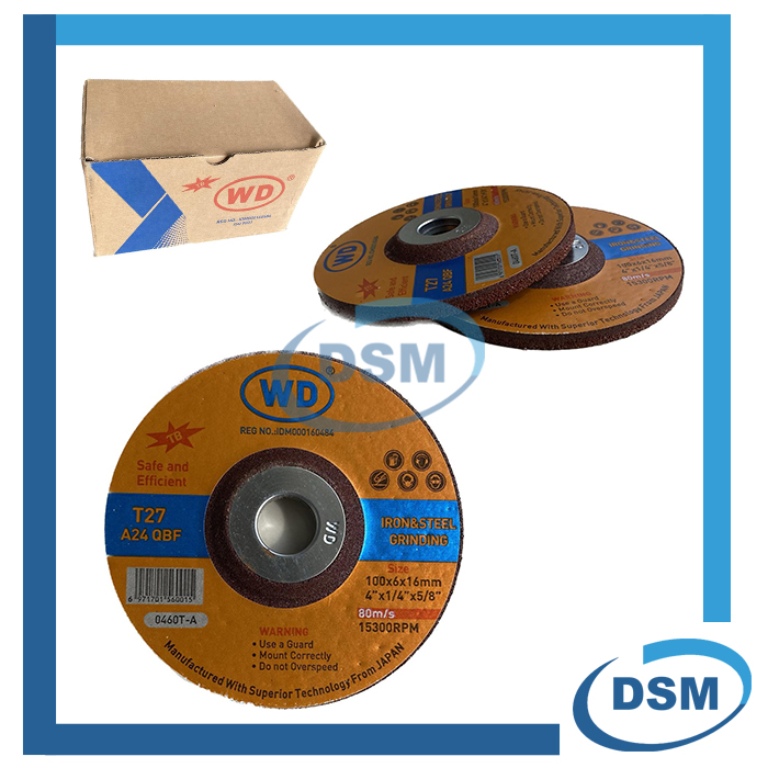 BATU POTONG WD GERINDA GRINDING WHEEL 4" X 6 ORANYE WD 4