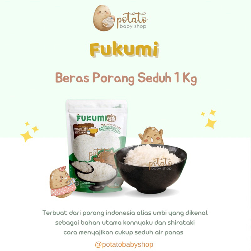 

Fukumi Beras Porang Pouch 1Kg - Shirataki / Konjac Rice