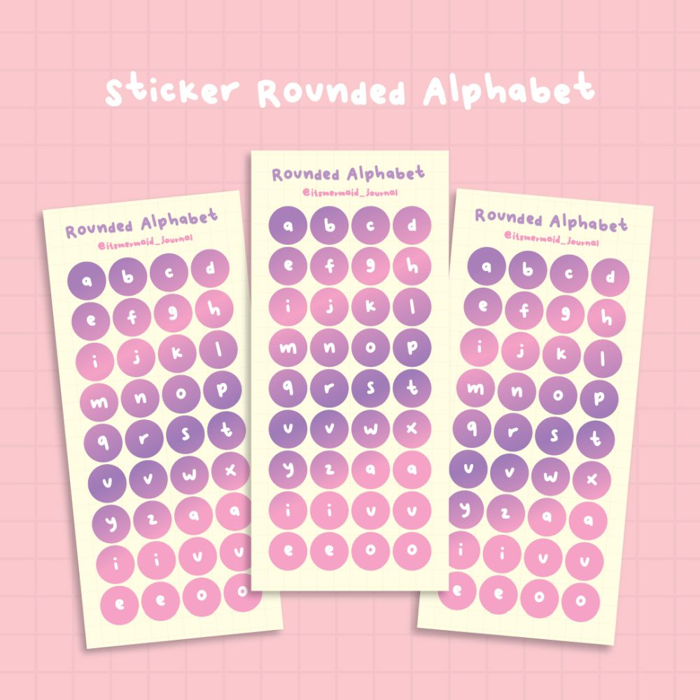 

IT'S MERMAID Alphabet Sticker Sheet / Stiker Jurnal Huruf