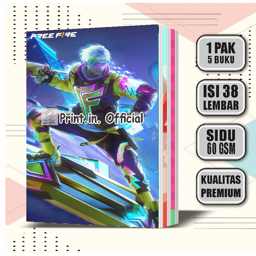 

Buku Tulis Custom Free Fire 38 Lembar (5Pcs) / Buku Tulis Sekolah