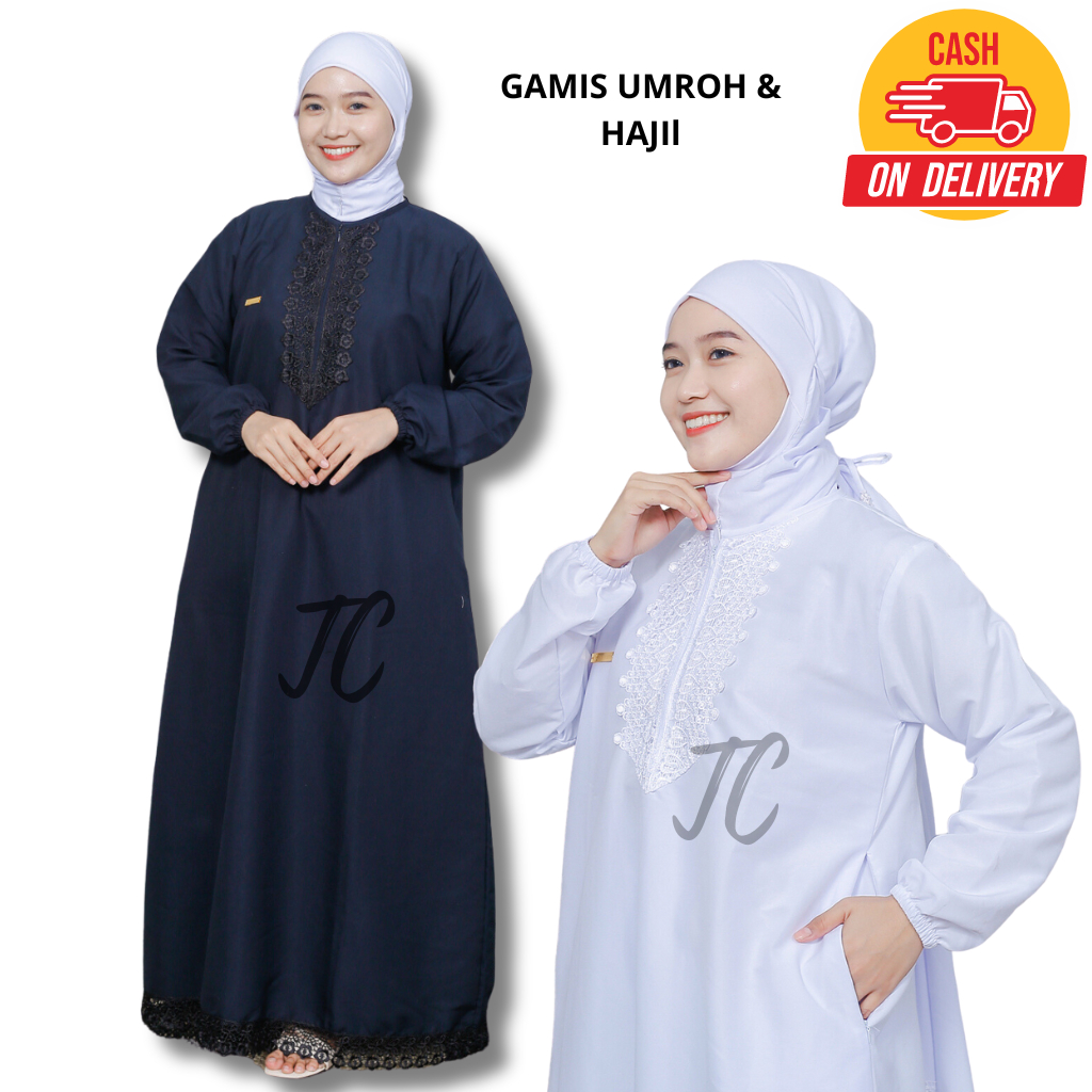 Gamis haji dan umroh untuk wanita  premium katun Zahira Baju ihrom