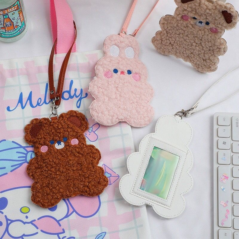 

ID Card Animal Tempat Kartu Tag Holder Bahan Plush Holder Kartu Bus