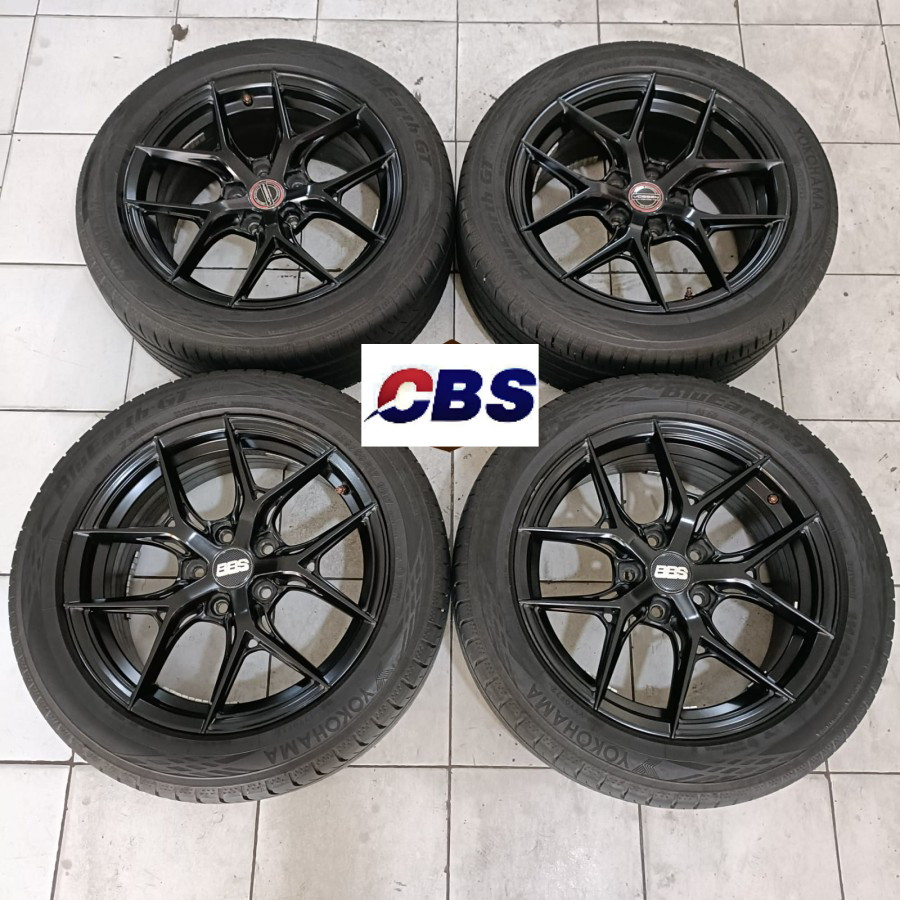 VELG MOBIL SECOND BBS RING 17 LEBAR 7,5 PCD 5X114,3 + BAN YOKOHAMA 225 50 R17
