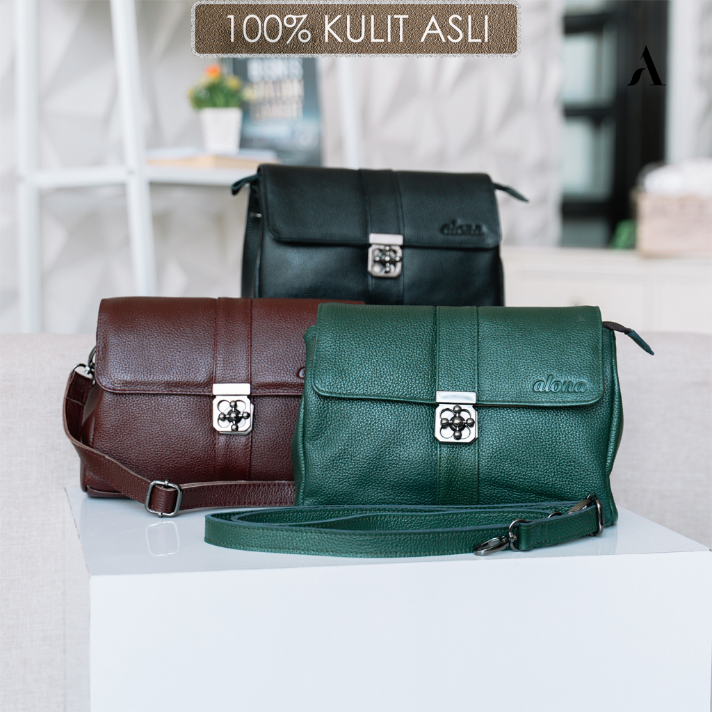 Tas wanita branded original 100% waterproof kulit asli tahan api tas selempang wanita asli branded s