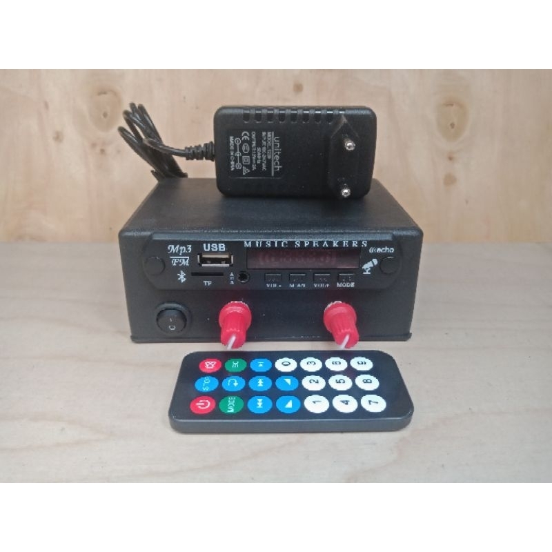 Amplifier Class D 12V Mp3 Bluetooth Stereo R L