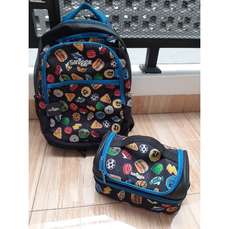 Smiggle tas sekolah dan lunch bag preloved ORIGINAL STORE 100 %