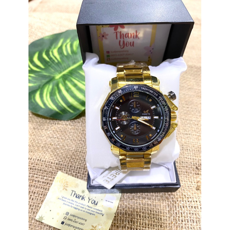 Jam Pria Rantai Sport (gold)