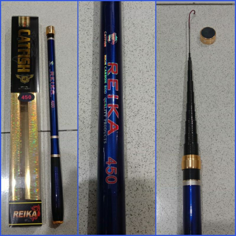 Tegek Catfish Reika 360/450 Carbon Ruas Pendek