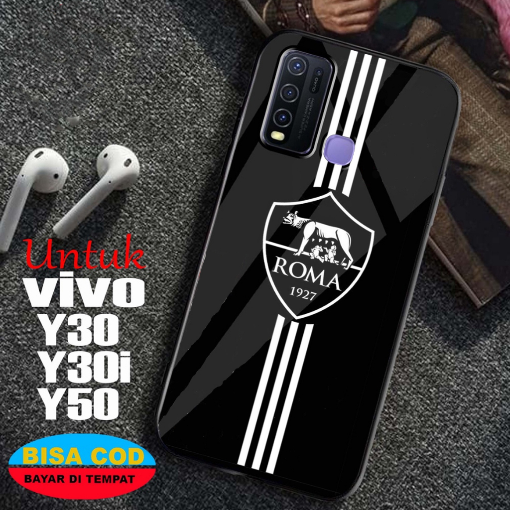 Case 2D Glossy VIVO Y30 Y30i Y50 - Casing Hp VIVO Y30 Y30i Y50 - MOTIF AS ROMA - CASE KILAU - CASE H