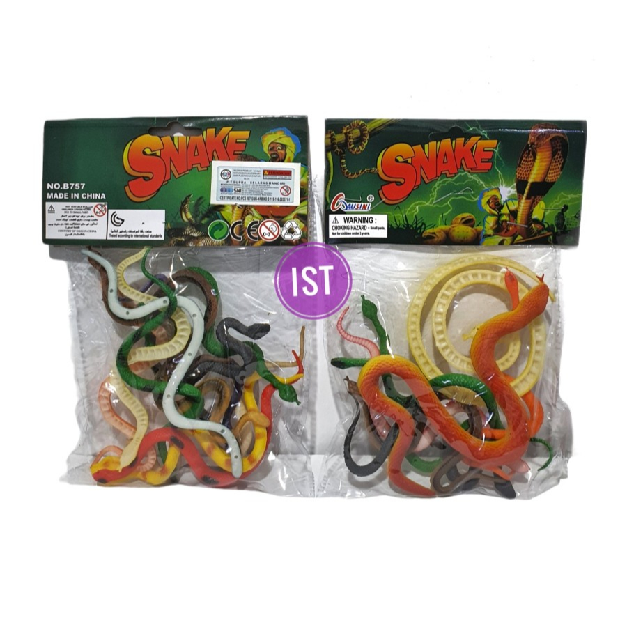 MAINAN HEWAN SET REPTILE ULAR EDUKATIF B757
