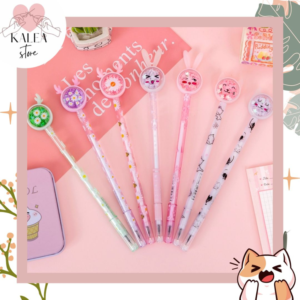 

KALEA - Pena Pulpen Gel Motif Karakter Kelinci Lucu / Bolpen Gel / Pena Telinga Kelinci / Pulpen Gel 0.5mm / Stationery Sekolah