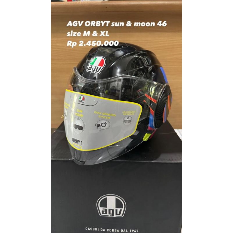 HELM HALF FACE AGV ORBYT SUN & MOON