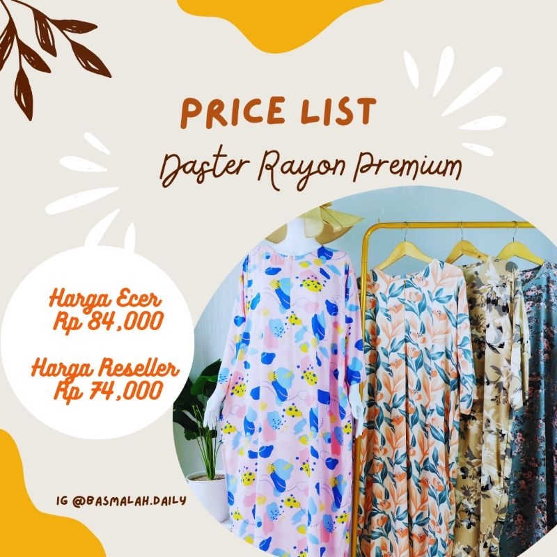 (Paket Reseller) Wajib konfirmasi sebelum cek out | Reseller daster | daster