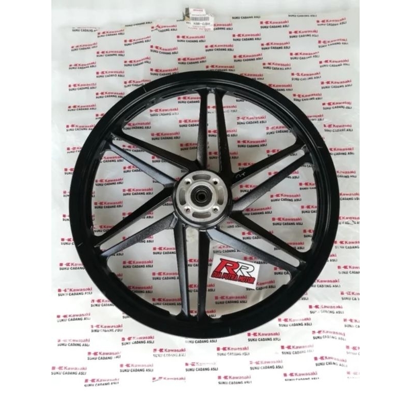 velk velg racing depan original ori kawasaki zx130 zx 130 black hitam