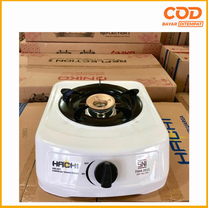 Kompor Gas Hachi 1 Tungku/ Kompor Gas Putih/ Kompor SNI paling laku murah
