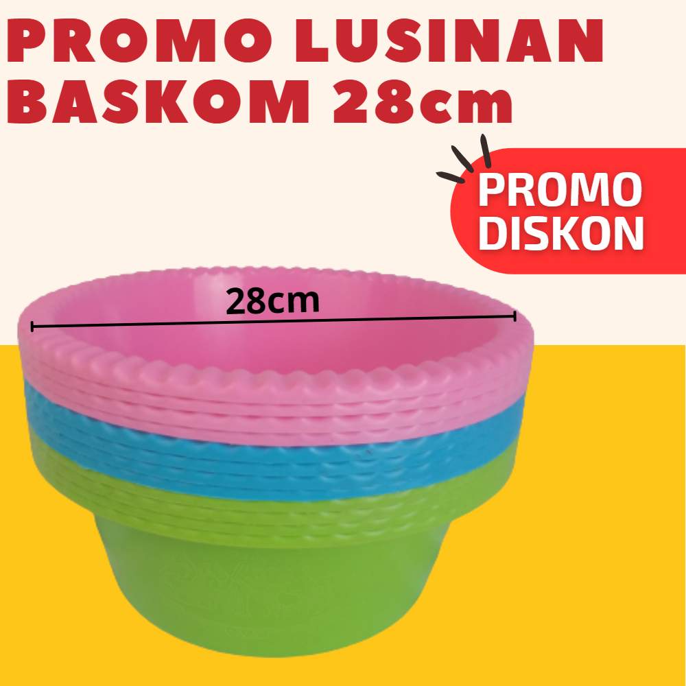 TERMURAH Baskom Diamond Besar isi 12 PCS (1 LUSIN) / Basin Nasi Hajatan / Besek Serbaguna Murah / Waskom Ceting Berkat / Wakul Plastik / Waskom Bakul Kenduri