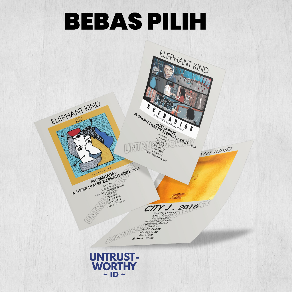 Poster Elephant Kind Album dan EP Ukuran A5 (4-5pcs)