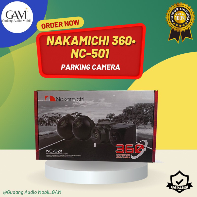 KAMERA 360 NAKAMICHI NC 501 / KAMERA PARKIR MOBIL UNIVERSAL