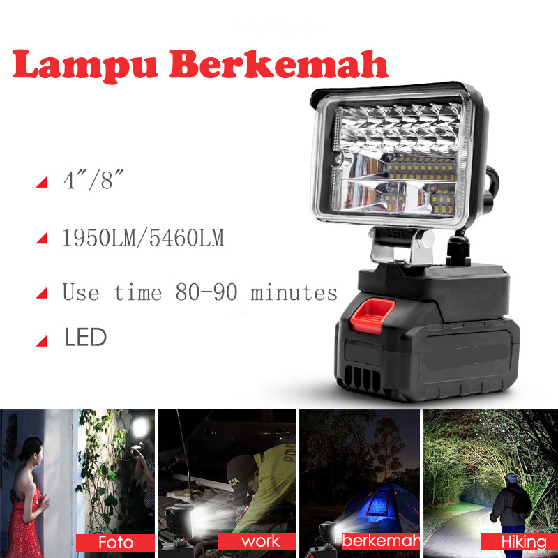 LED Lampu Cordless Antarmuka Baterai Lampu Baterai Litium Makita LED Work Light Api Unggun