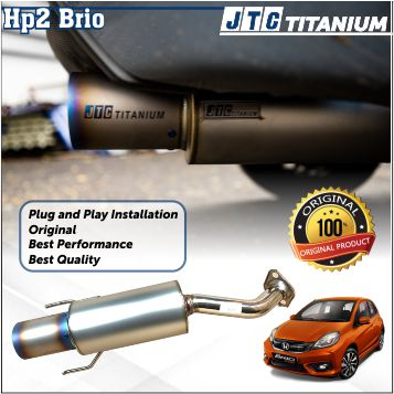 Exhaust Knalpot JTC titanium Muffler catback Honda Brio Non Facelift - HP2 Titanium