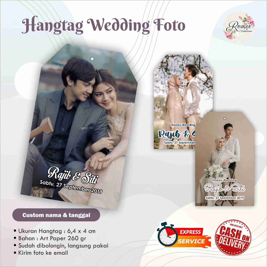 

Hangtag Wedding Foto / Hangtag Wedding / Pernikahan / Souvenir Wedding / Tag wedding / Nikah