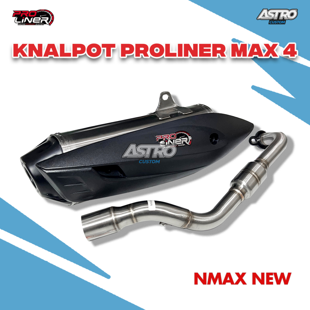 Knalpot Racing Proliner MAX 4 Aerox 155 Nmax Lexi 125 Fazzio Mio M3 Fino Soul GT Kenalpot PRO LINER