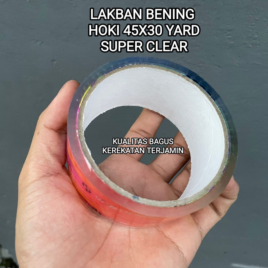 

HOKI LAKBAN BENING KUALITAS BAGUS 45 x 30 YARD FULL KUAT LENGKET BAGUS
