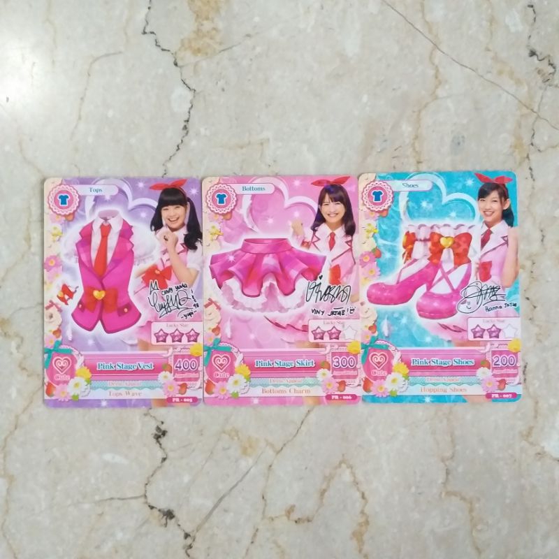Aikatsu Indo Promo Ichigo Pink Stage Set Signed Tandatangan JKT48