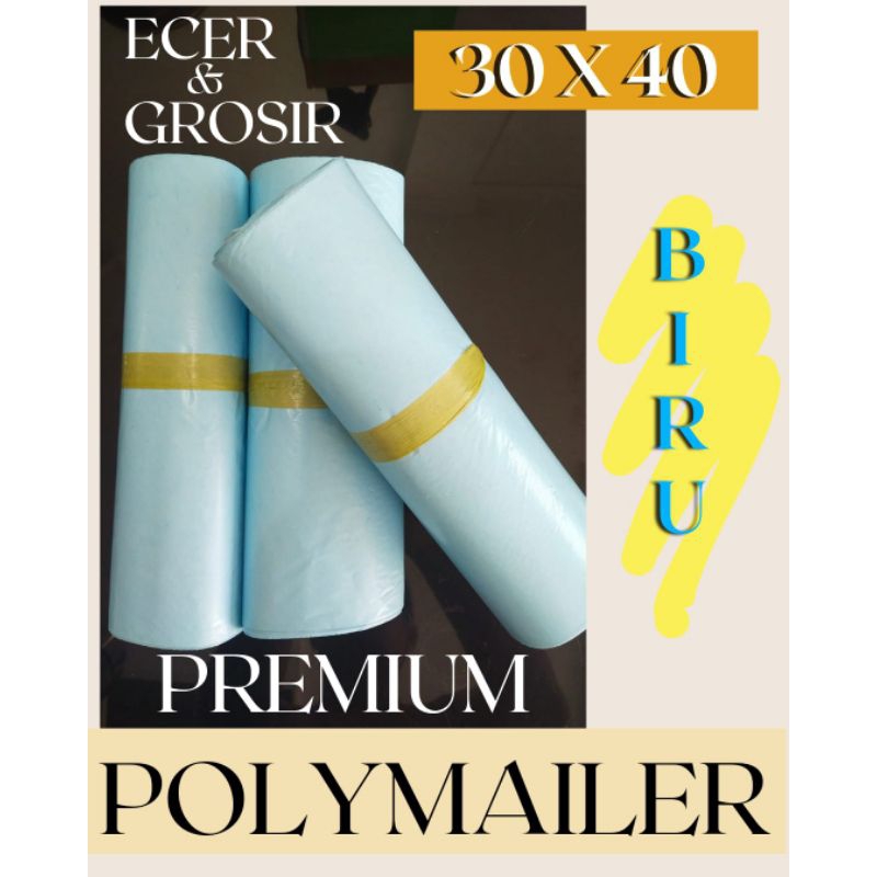 

PREMIUM Polymailer Blue 30x40 100 lbr Amplop Plastik Packing