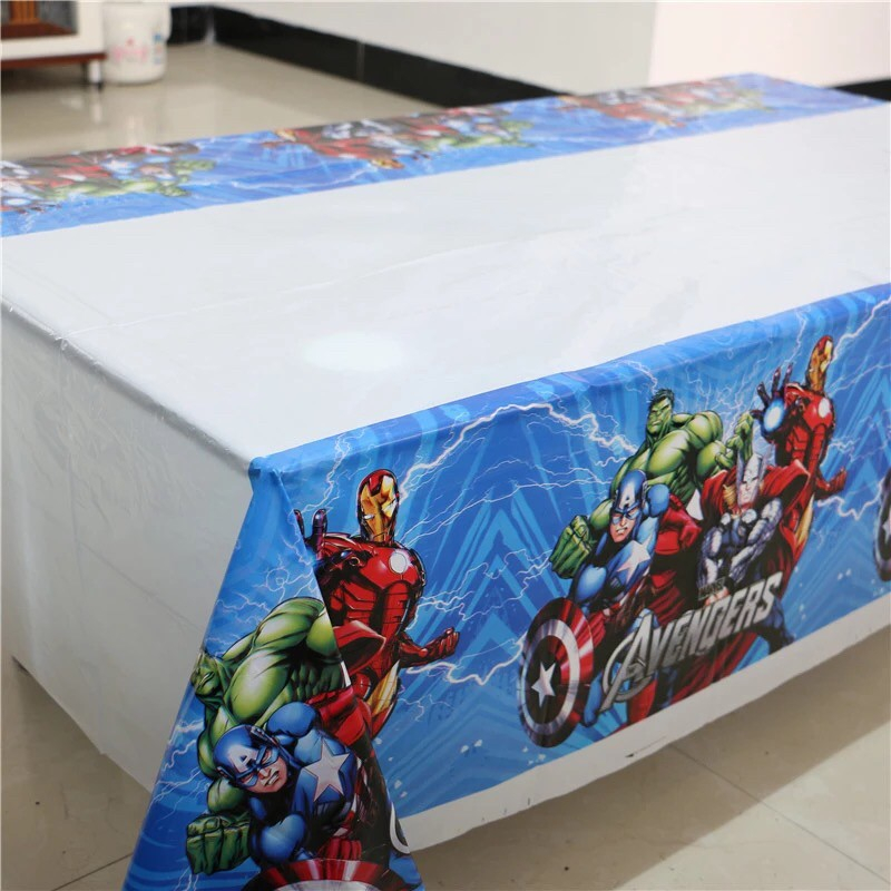 Taplak Meja Avengers Table Cover Plastik Dekorasi Ulang Tahun