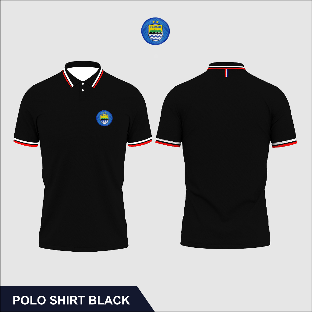 Kaos Polo shirt pria Logo Persib Bandung | Kaos kerah pria polo shirt lengan pendek | atasan baju ka