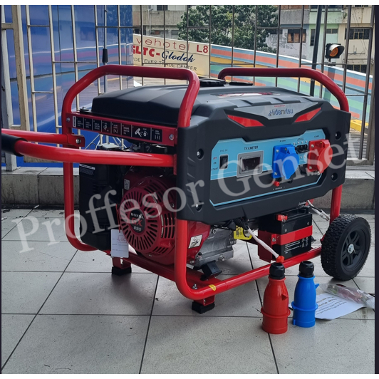 Genset silent HONDA Hidemitsu 5 kva 5000 watt 3 phase HG8500DV 8 kva 6500 watt 1 phase Dual Voltage