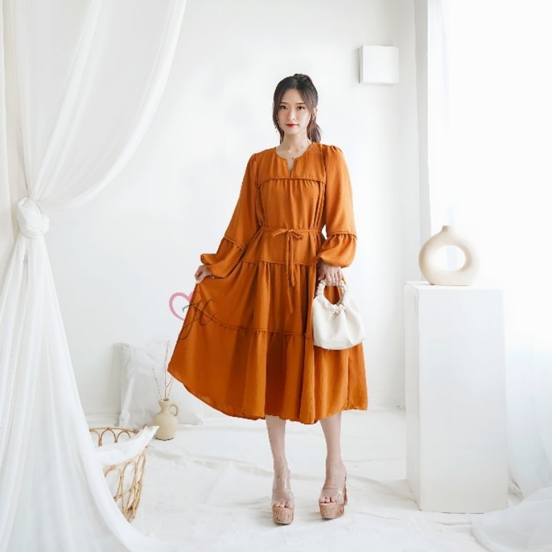 dress wanita / dress crincle / dress korea / baju korea / baju wanita