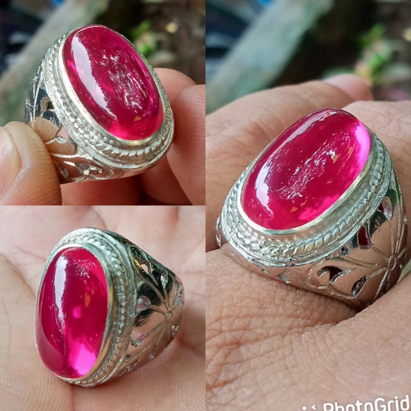 Cincin Batu Merah Siam Natural Bangkok Top Quality