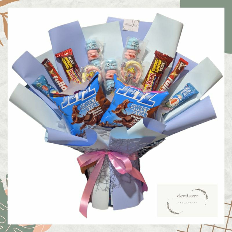 

BUKET SNACK/PARSEL ANAK/HADIAH ULANG TAHUN TERMURAH (free kartu ucapan dan packing kardus)