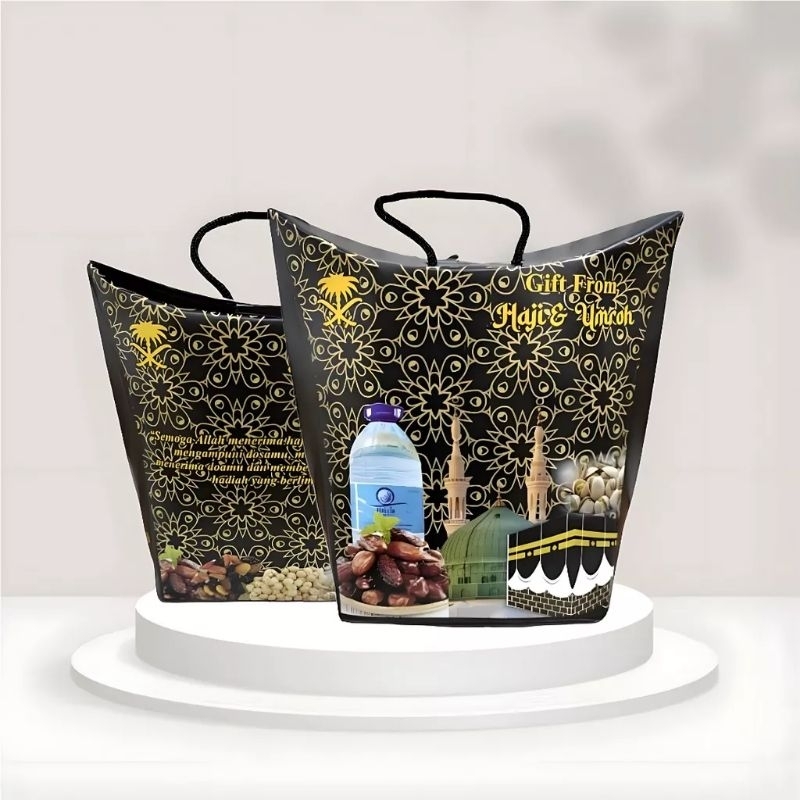 

Kotak Gift Box / Tas / Tote bag Oleh Oleh Haji Umroh
