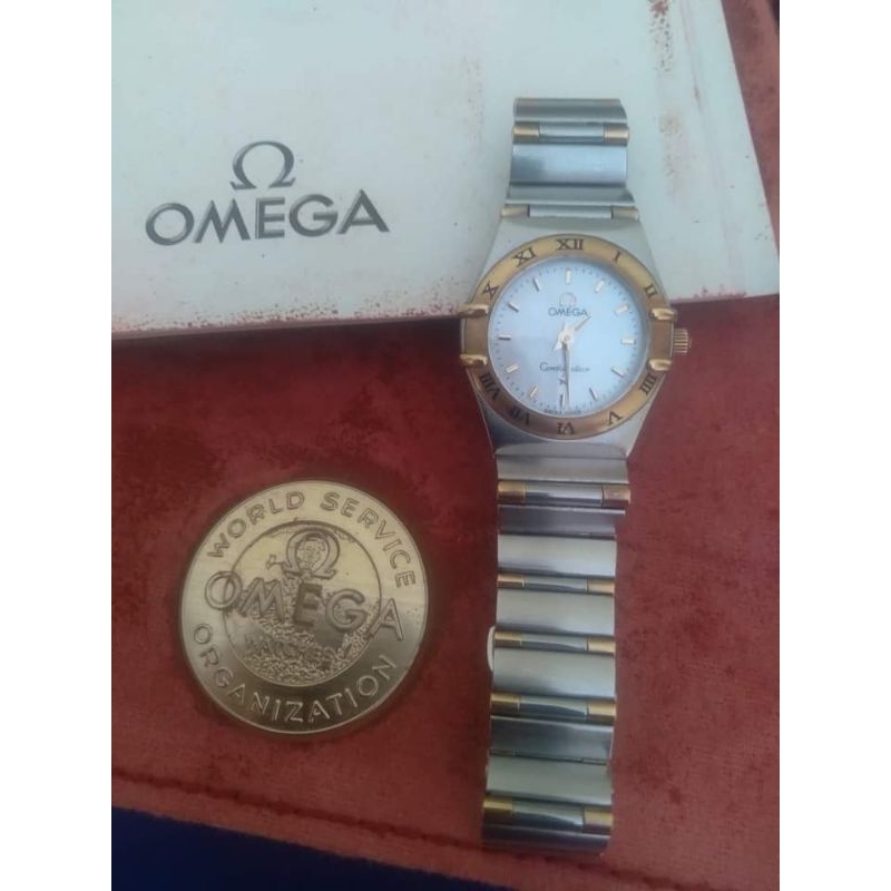 Jam Omega constellation Original 18k & pearl Dial gold Movement quart