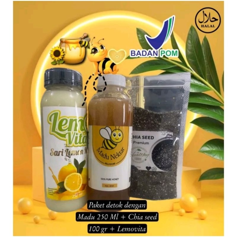 

Paket Detox Lemon Lemovita,chia seed & Madu
