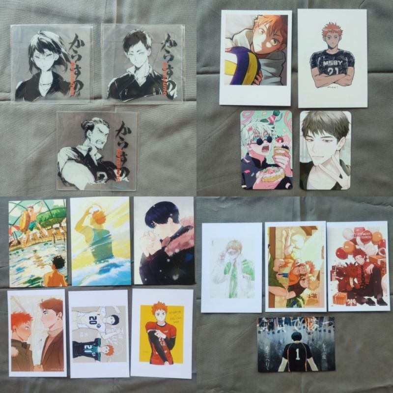 POSTCARD CLEARCARD PHOTOCARD HAIKYUU FREE JUJUTSU KAISEN BNHA