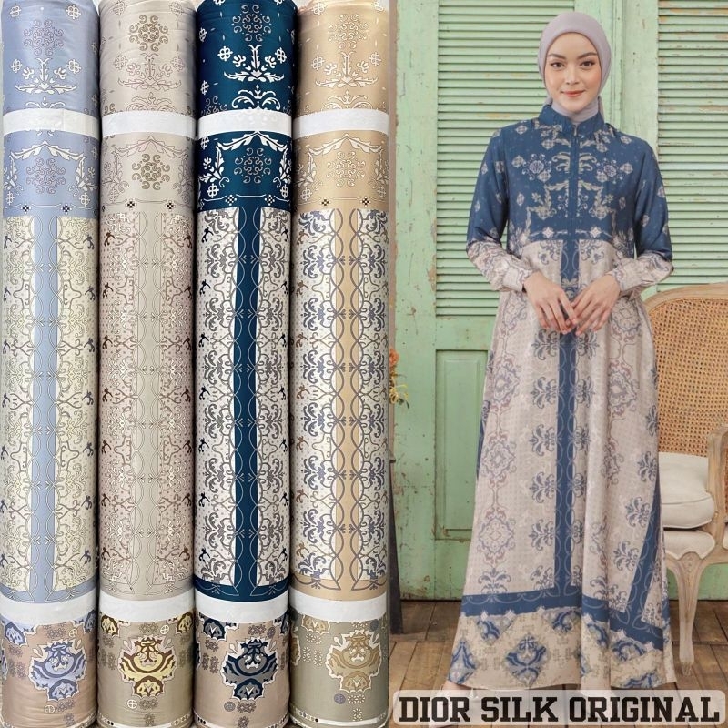 Bahan Silk Dior Original Motif Zearalova 0.50Meter