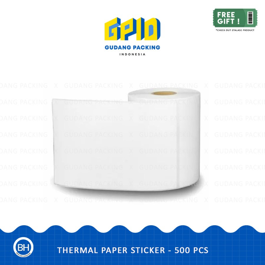 Thermal Paper Sticker Roll / Kertas Label Thermal