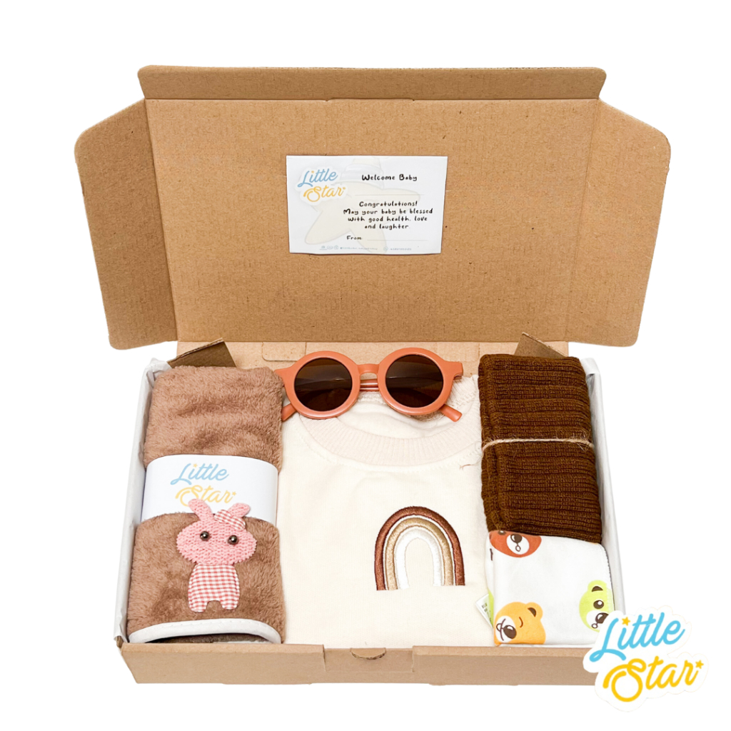 LS 5in1 Hampers Handuk Bedong Bayi Balita 1-3 Tahun Baby Gift Set Kado Sweater Rajut Anak