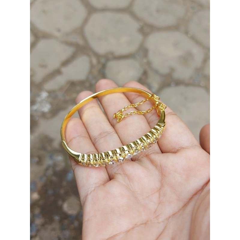 gelang emas wanita ful berlian banjar beling,, gratis memo lab dan box cincin cantik