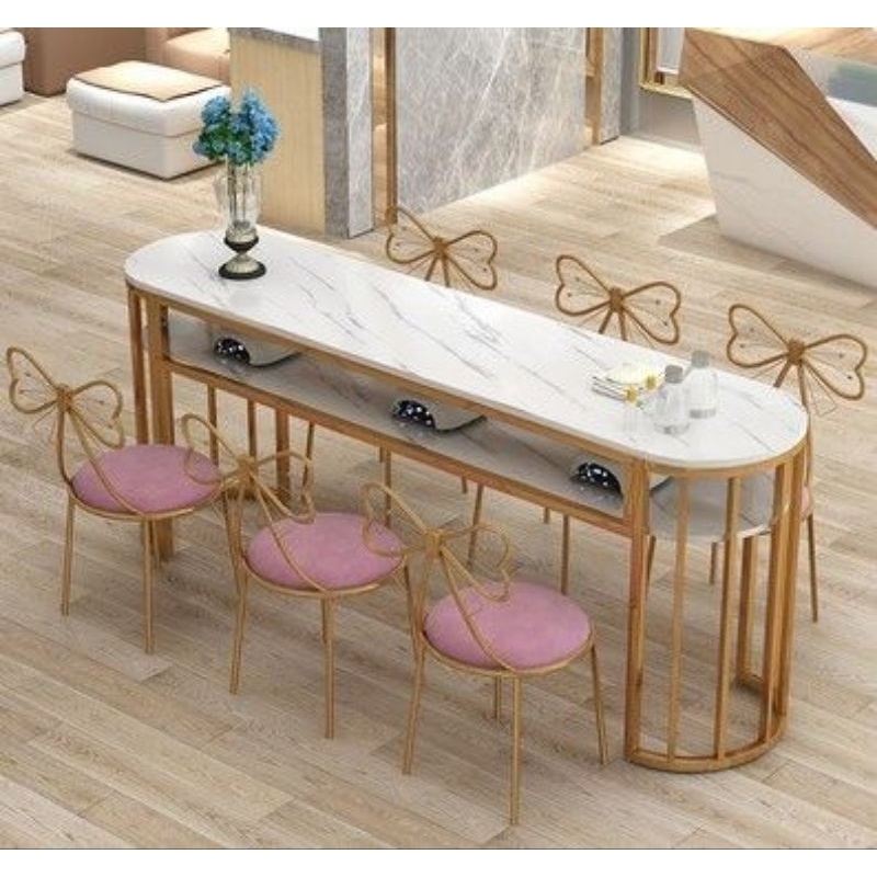 MEJA NAILART SORAYA SET 4 KURSI