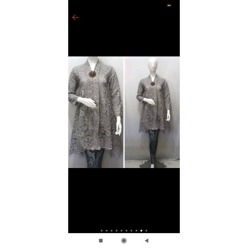 kebaya abu abu
