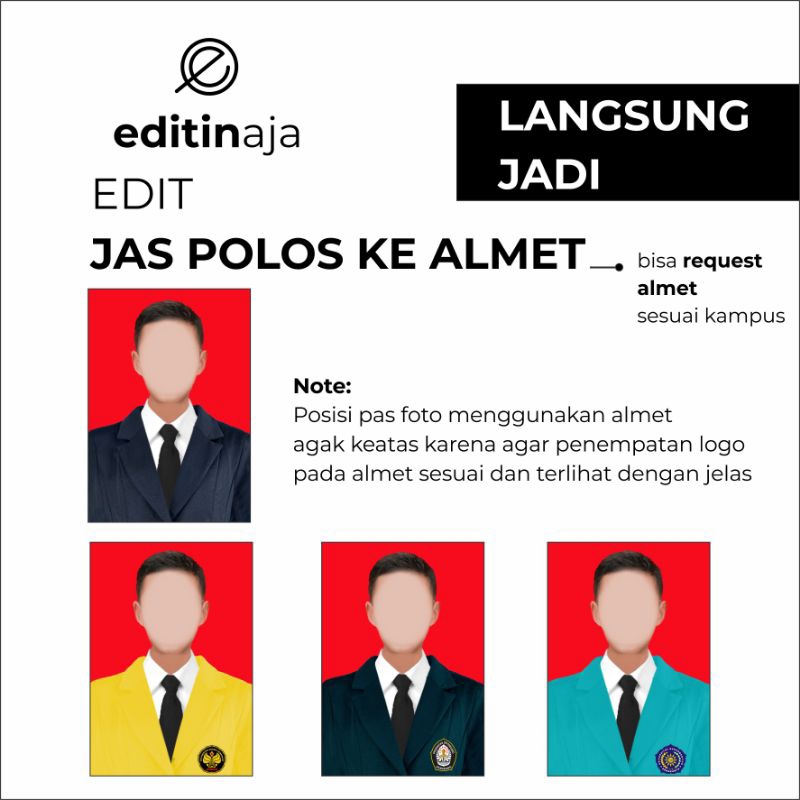 Edit Jas Polos ke Almet Kampus/Ganti Jas Polos ke Almet Kampus Langsung Jadi
