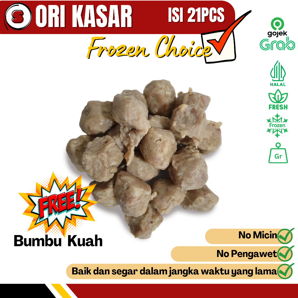 

Sapina Daging Pentol Bakso Sapi Ori Kasar [No Micin No Pengawet]